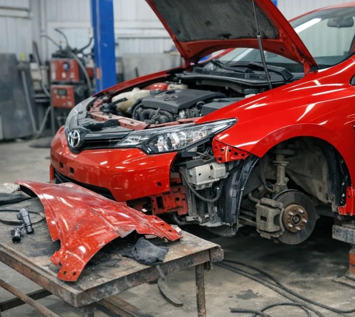  | Замена переднего крыла Toyota Camry