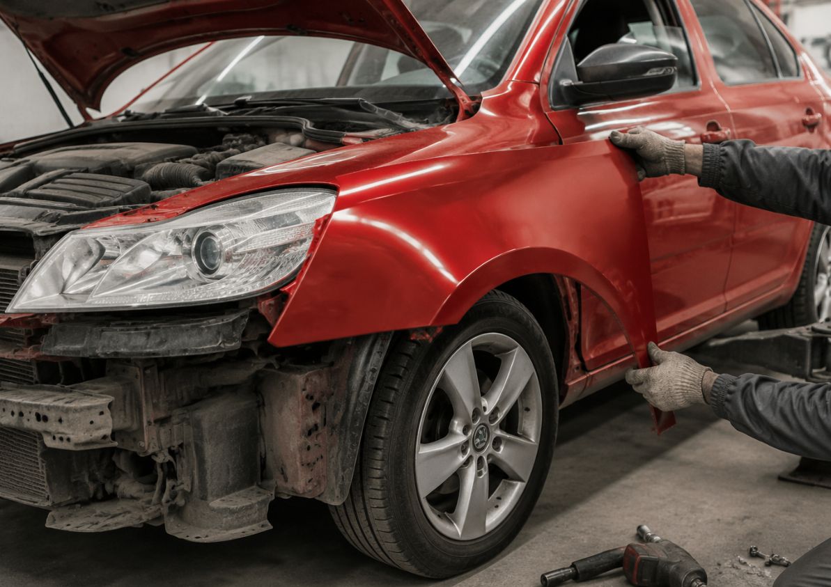  | Замена крыла Skoda Octavia