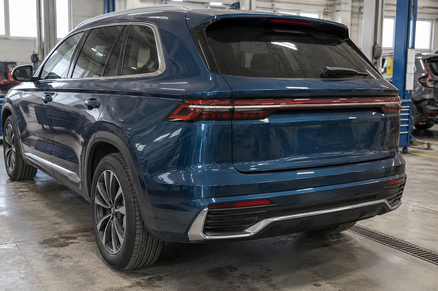 Кузовной центр - monjaro-bumper-detail Задний бампер Geely Monjaro | Замена бампера Geely Monjaro